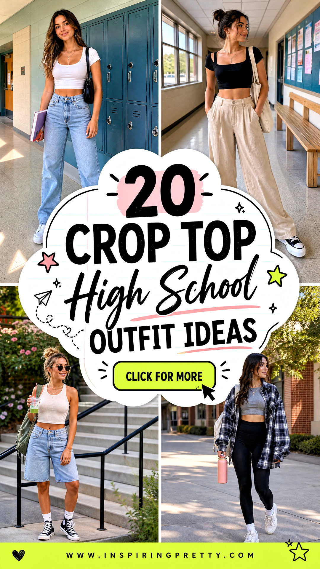 20 Crop Top High School Outfit Ideas Trendy Teen Style Guide - 20 Crop Top High School Outfit Ideas: Trendy Teen Style Guide