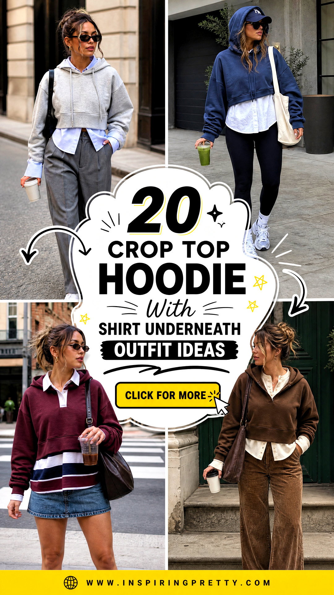 20 Crop Top Hoodie With Shirt Underneath Outfit Ideas Style Tips - 20 Crop Top Hoodie With Shirt Underneath Outfit Ideas: Style Tips