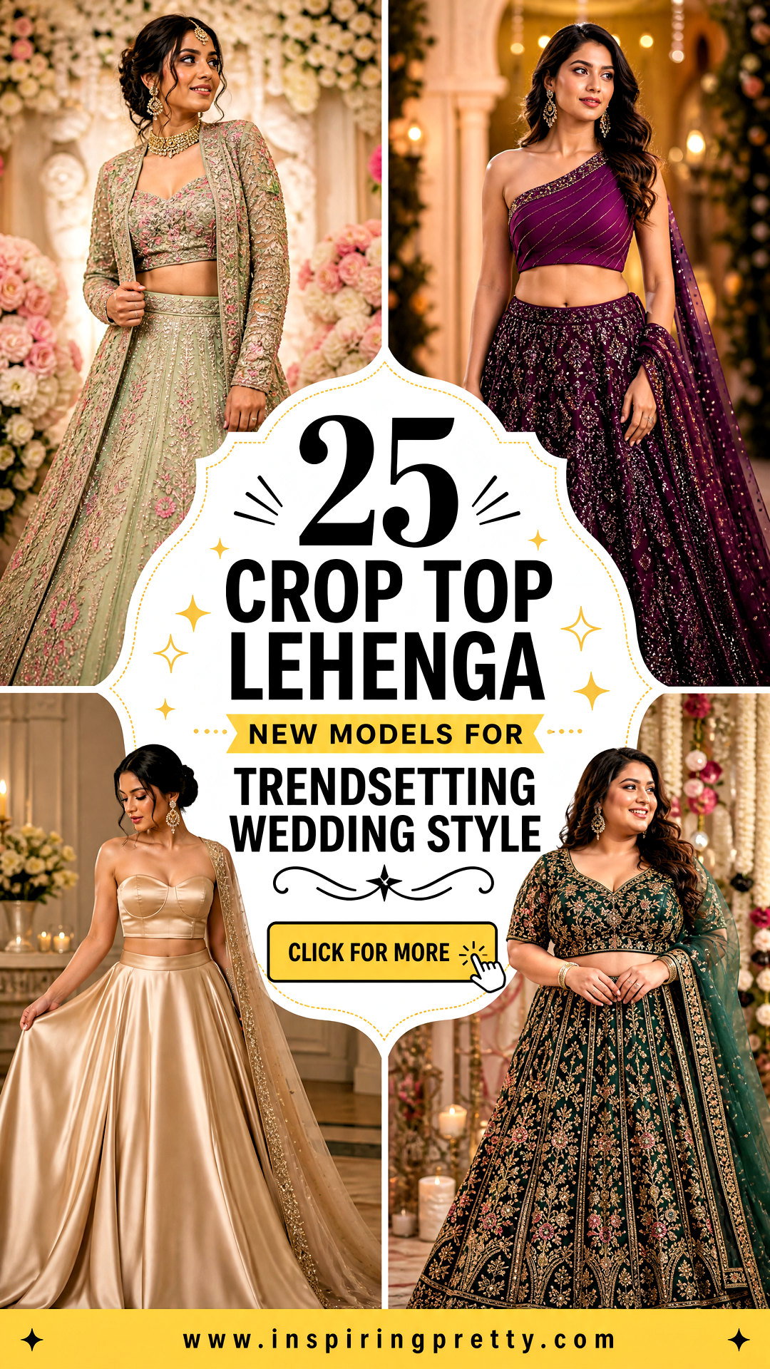 25 Crop Top Lehenga New Models for Trendsetting Wedding Style - 25 Crop Top Lehenga New Models for Trendsetting Wedding Style