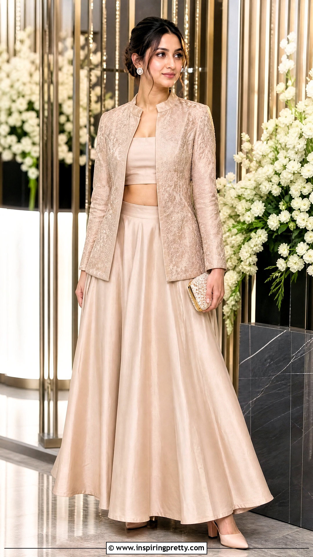 Crop Top Lehenga With Collared Jacket - 50 crop top lehenga with jacket outfit ideas