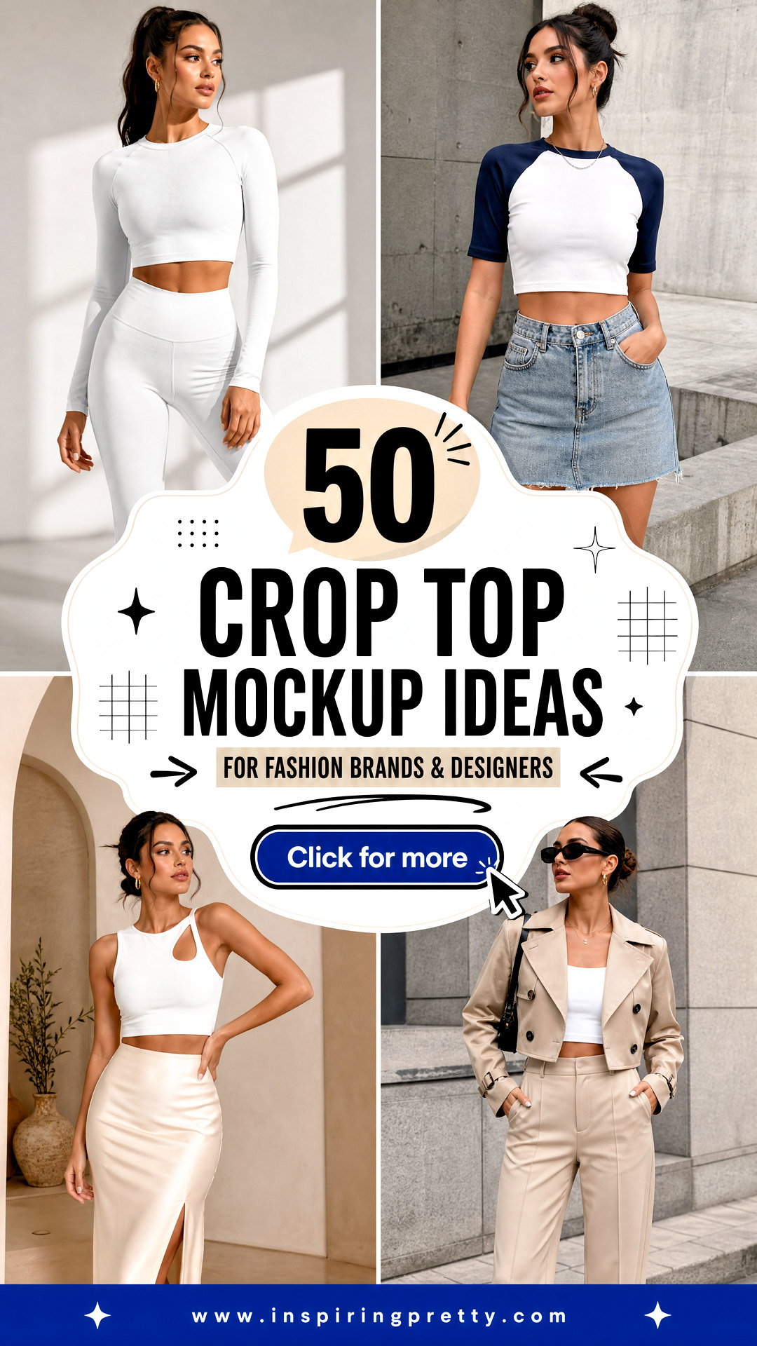 50 Crop Top Mockup Ideas for Fashion Brands and Designers - 50 Crop Top Mockup Ideas for Fashion Brands and Designers