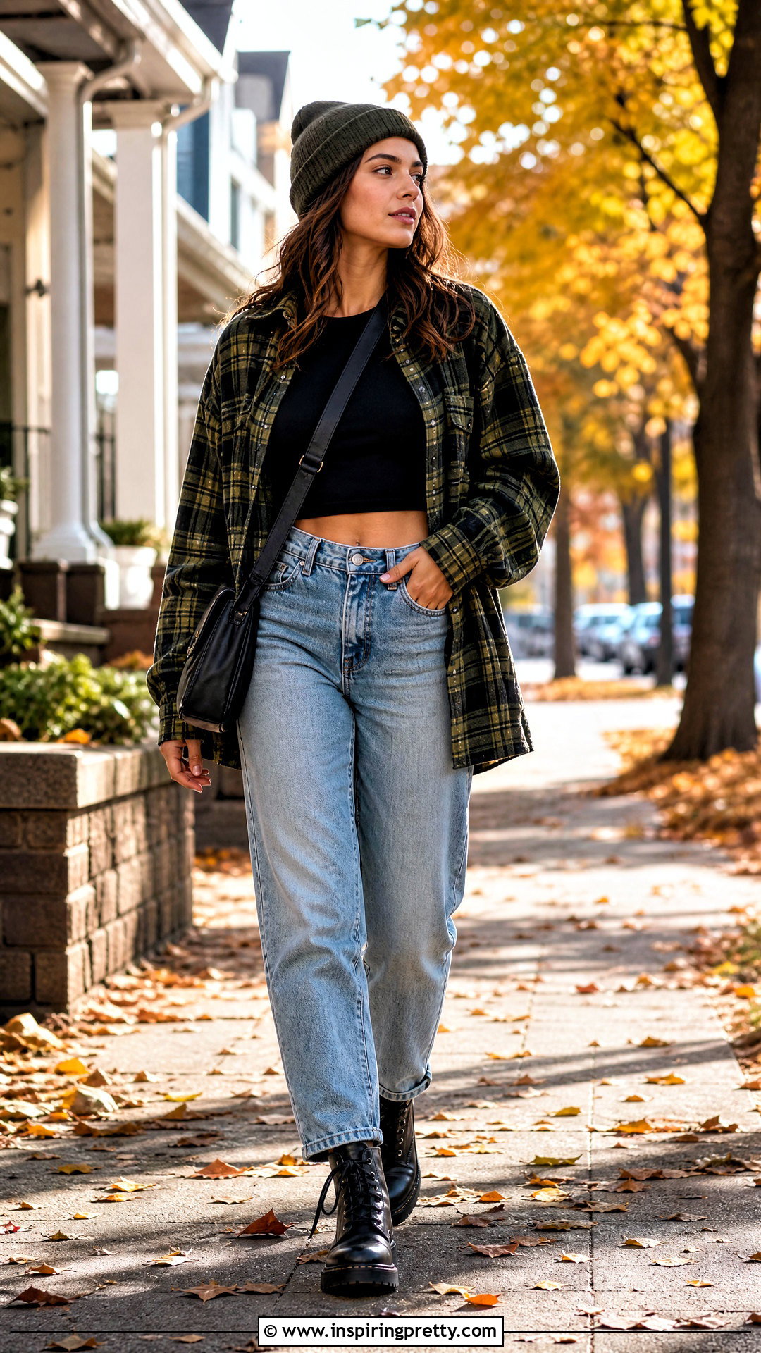 Crop Top Muscle Shirt With A Flannel And Jeans - 20 crop top muscle shirt outfit ideas