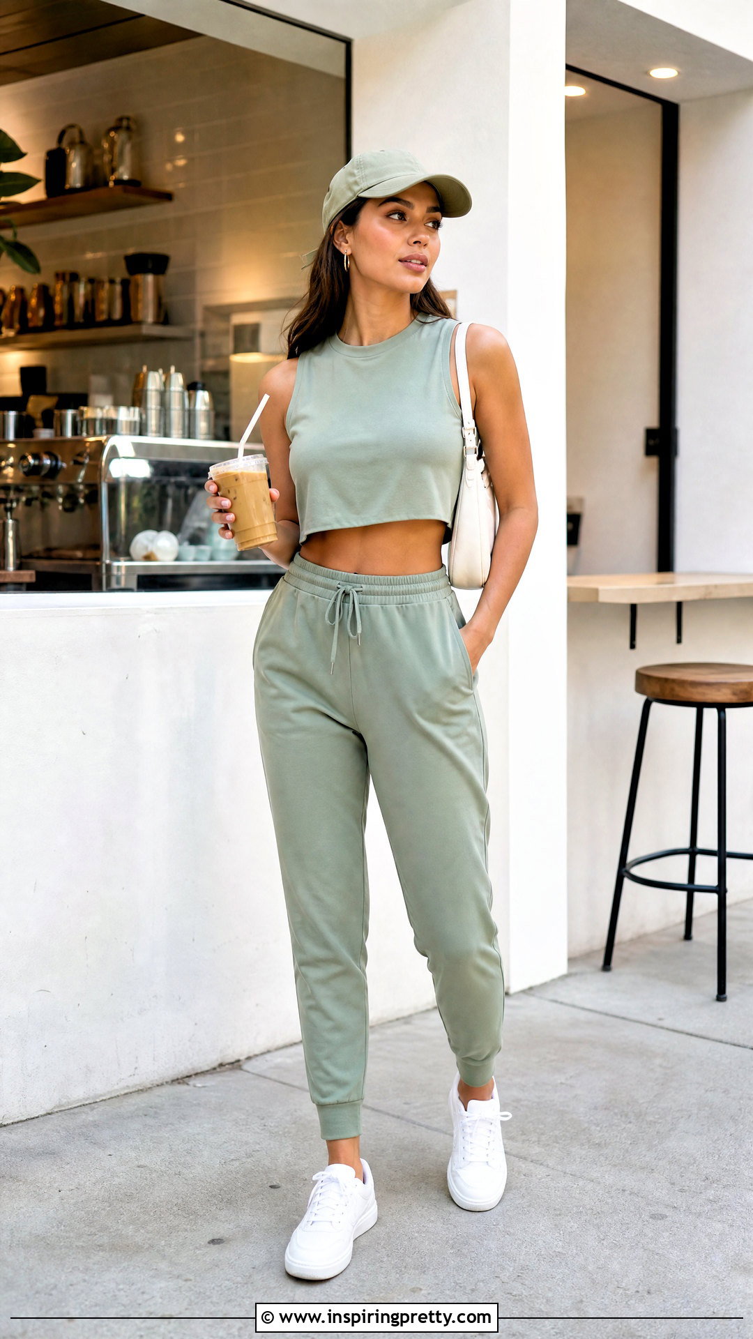 Crop Top Muscle Shirt With Joggers - 20 crop top muscle shirt outfit ideas