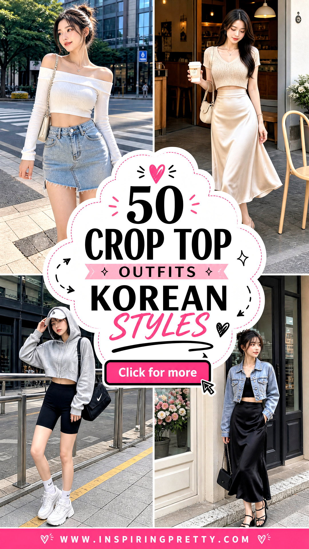 50 Crop Top Outfits Korean Styles for Trendy Everyday Looks - 50 Crop Top Outfits Korean Styles for Trendy Everyday Looks