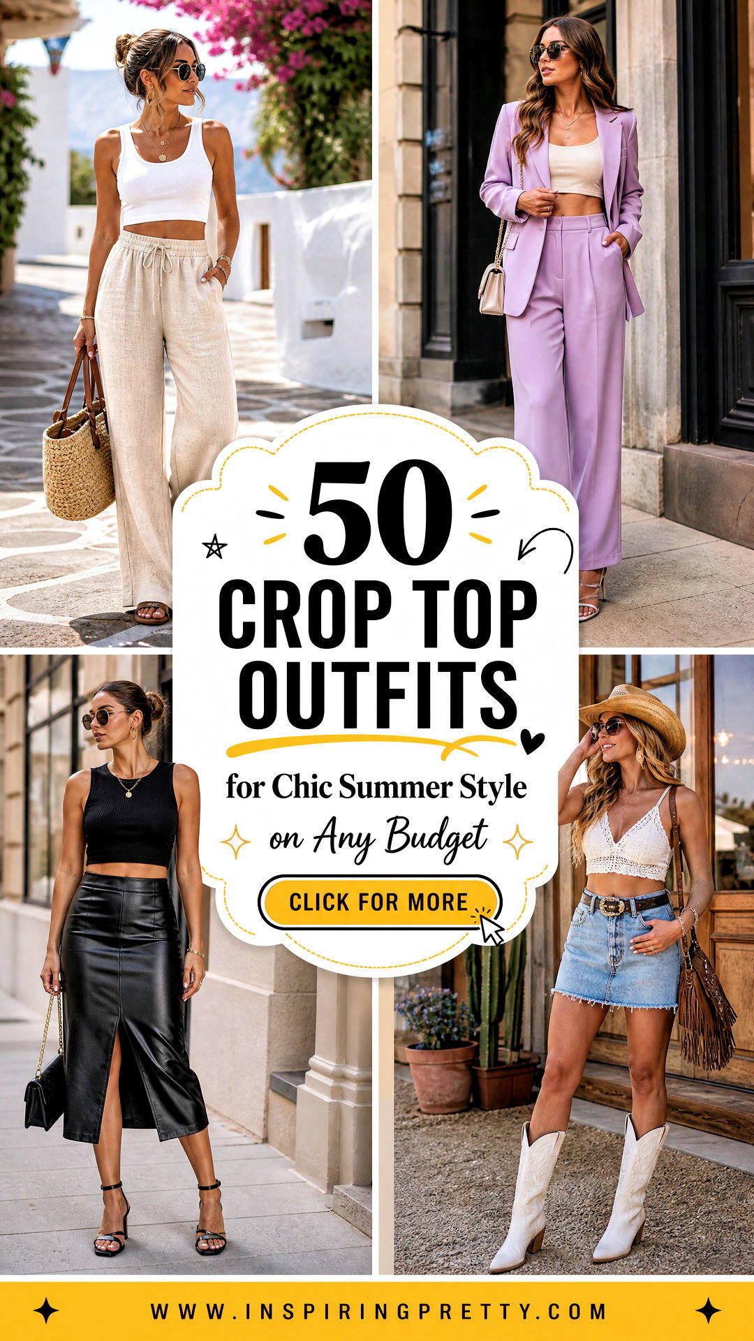 50 Crop Top Outfits for Chic Summer Style on Any Budget - 50 Crop Top Outfits for Chic Summer Style on Any Budget