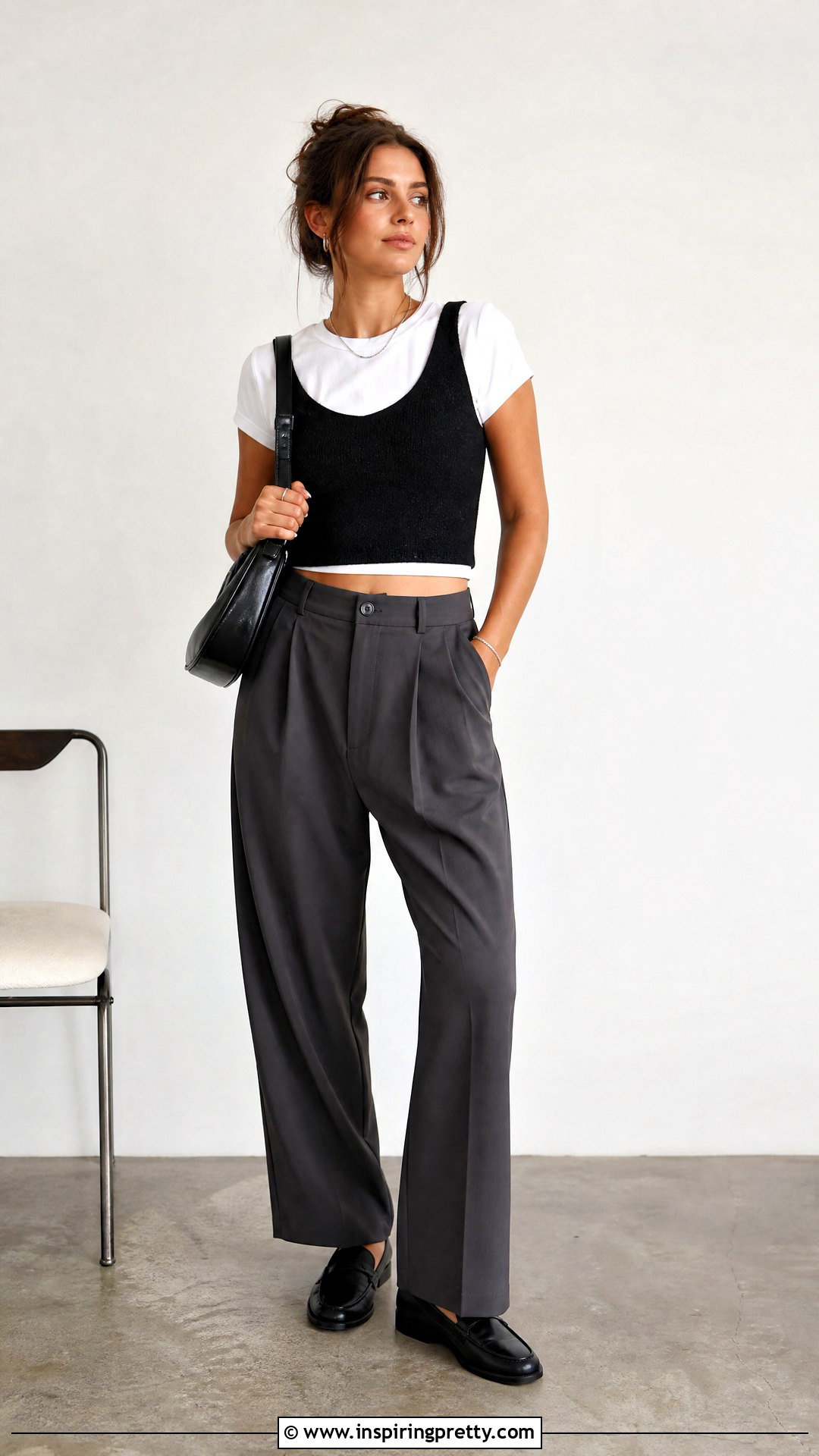 Crop Top Over A Fitted T Shirt - ways to wear crop tops (25 ways)