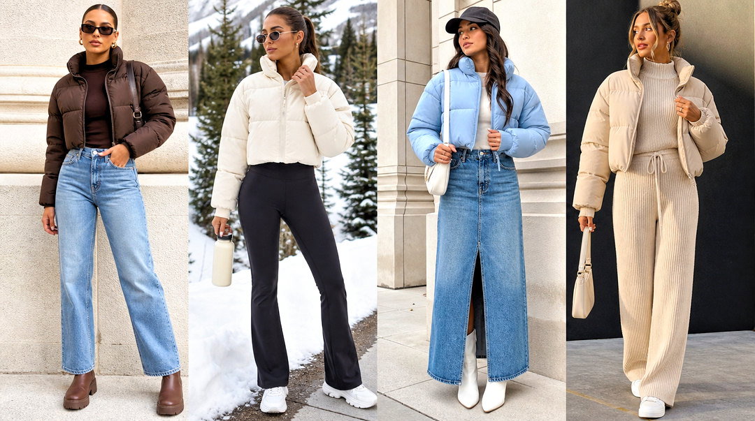 25 Crop Top Puffer Outfit Ideas for Cool Street Style Now