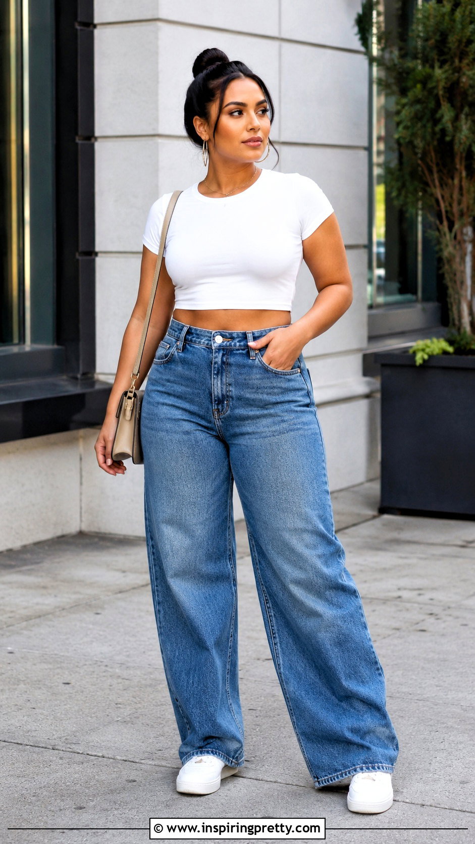 Crop Top Shirt With Wide Leg Jeans - 20 crop top shirt template ideas