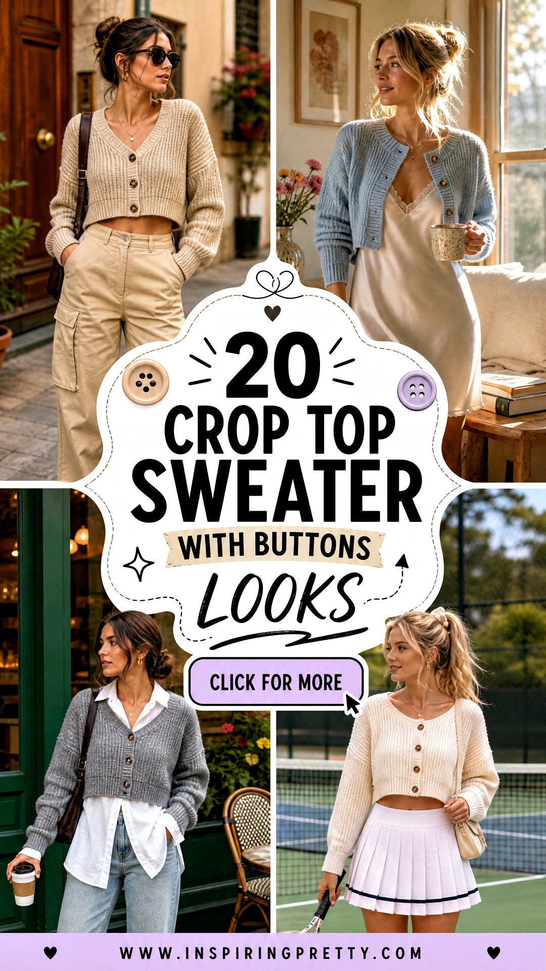20 Crop Top Sweater With Buttons Looks for Cozy Chic Style - 20 Crop Top Sweater With Buttons Looks for Cozy Chic Style