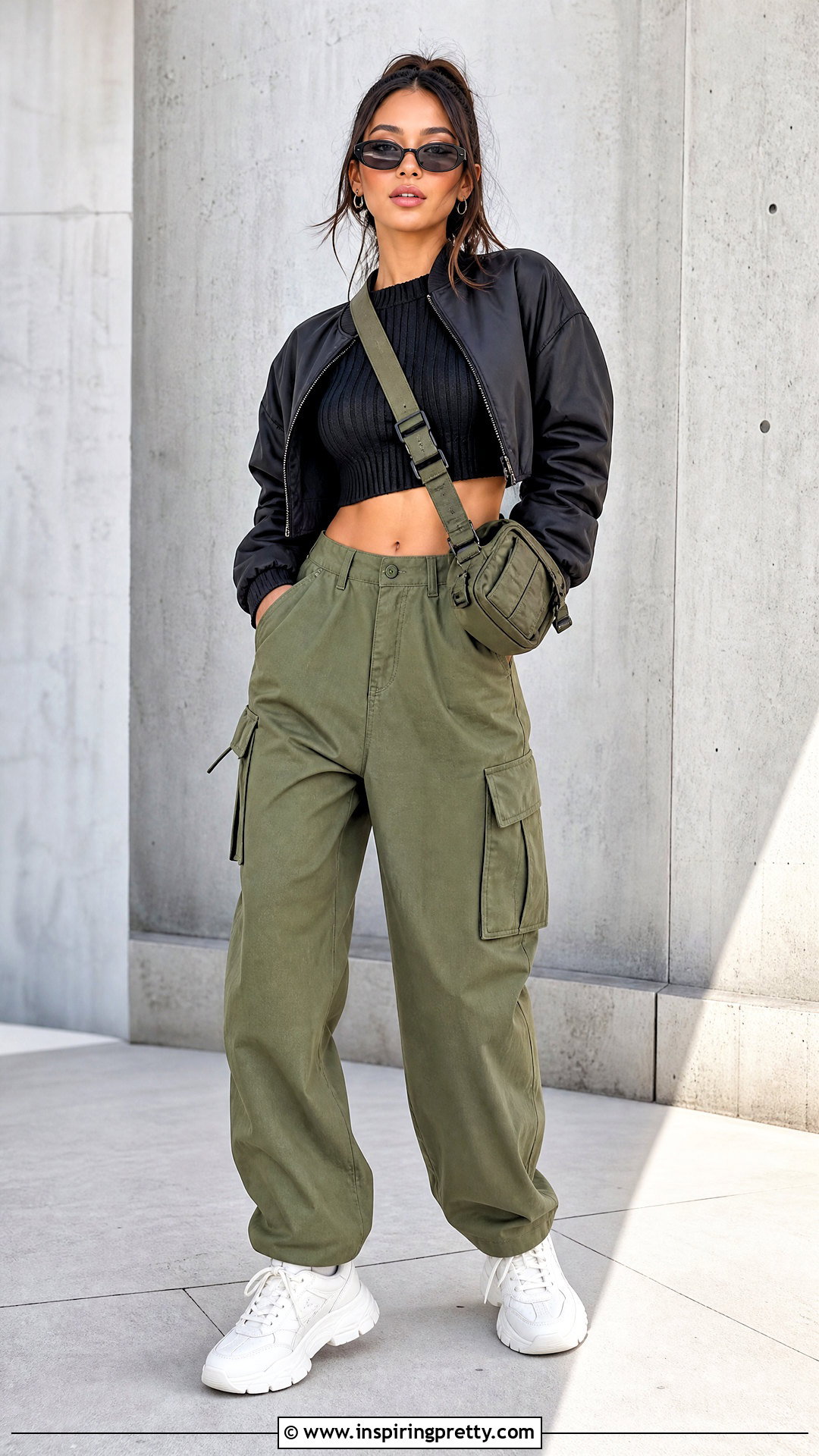 Crop Top Sweater With Cargo Pants - 20 Crop Top Sweater Style ideas