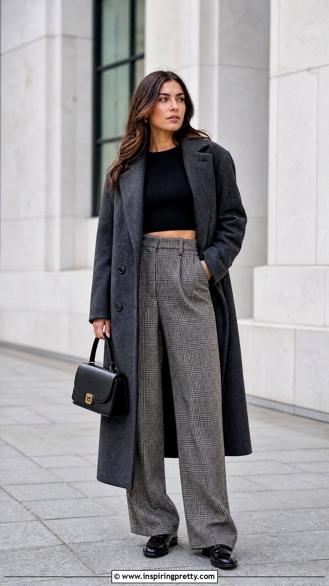 Crop Top Sweater With Plaid Pants - 20 Crop Top Sweater Style ideas