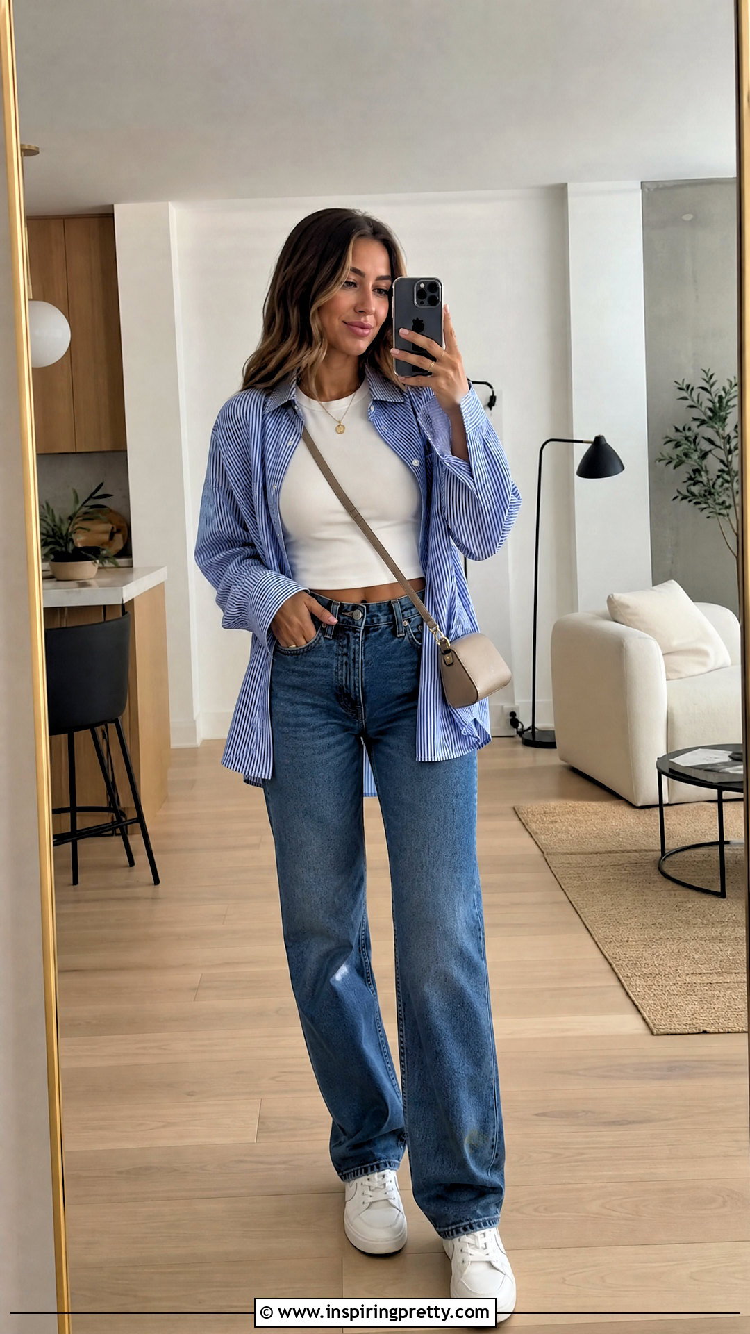 Crop Top Under An Oversized Shirt - ways to wear crop tops (25 ways)