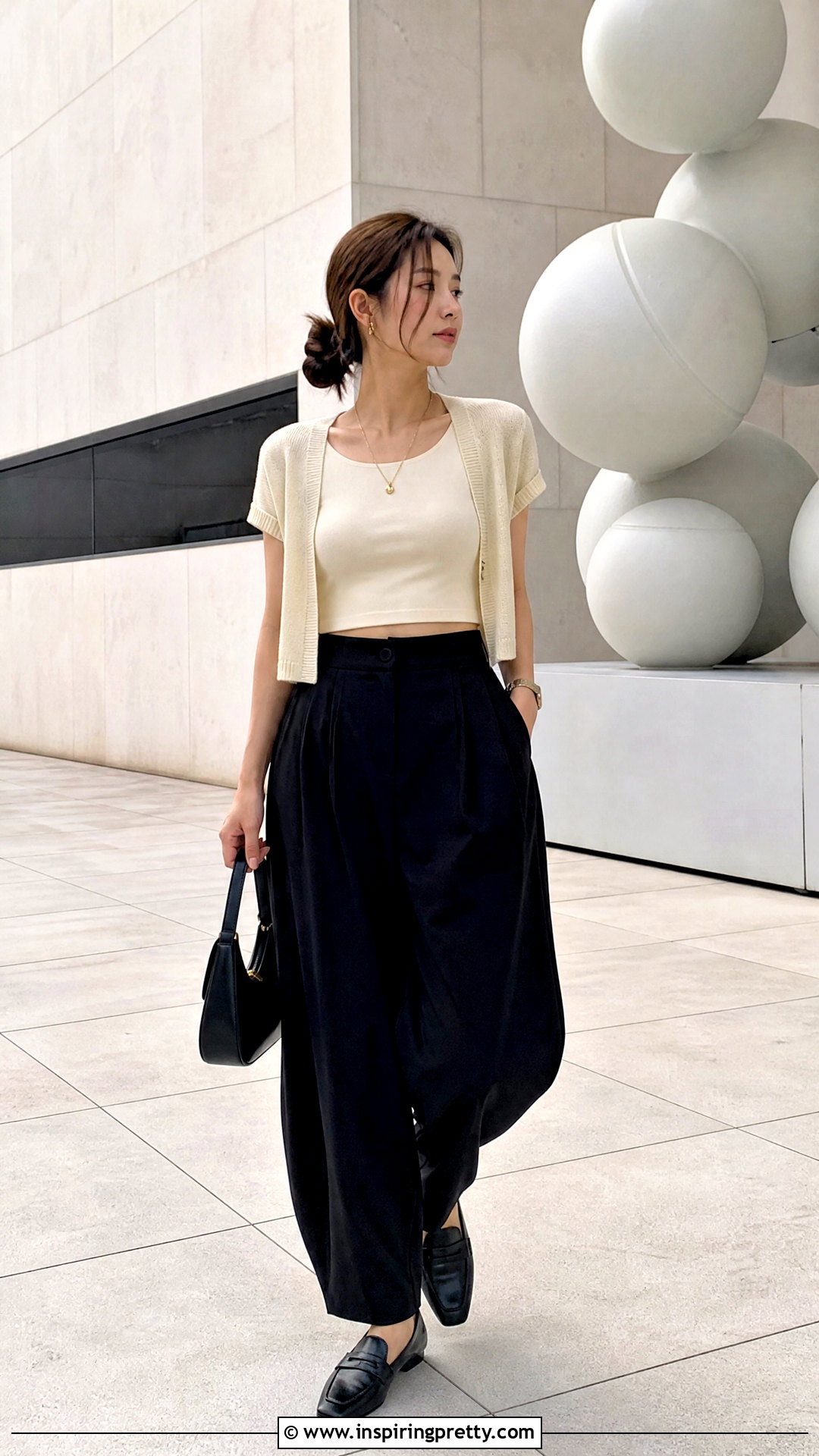 Crop Top With Balloon Pants Outfit - 50 crop top outfits korean styles