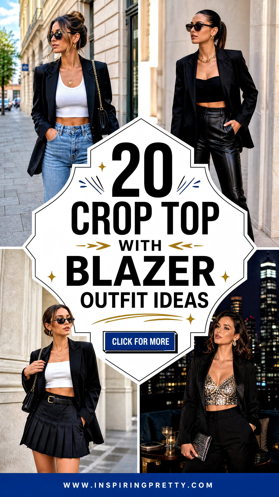 20 Crop Top With Blazer Outfit Ideas for Polished Style - 20 Crop Top With Blazer Outfit Ideas for Polished Style