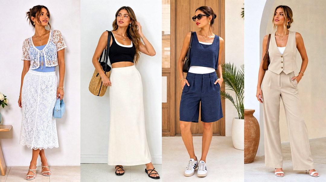 25 Crop Top With Cami Underneath Outfit Ideas for Summer
