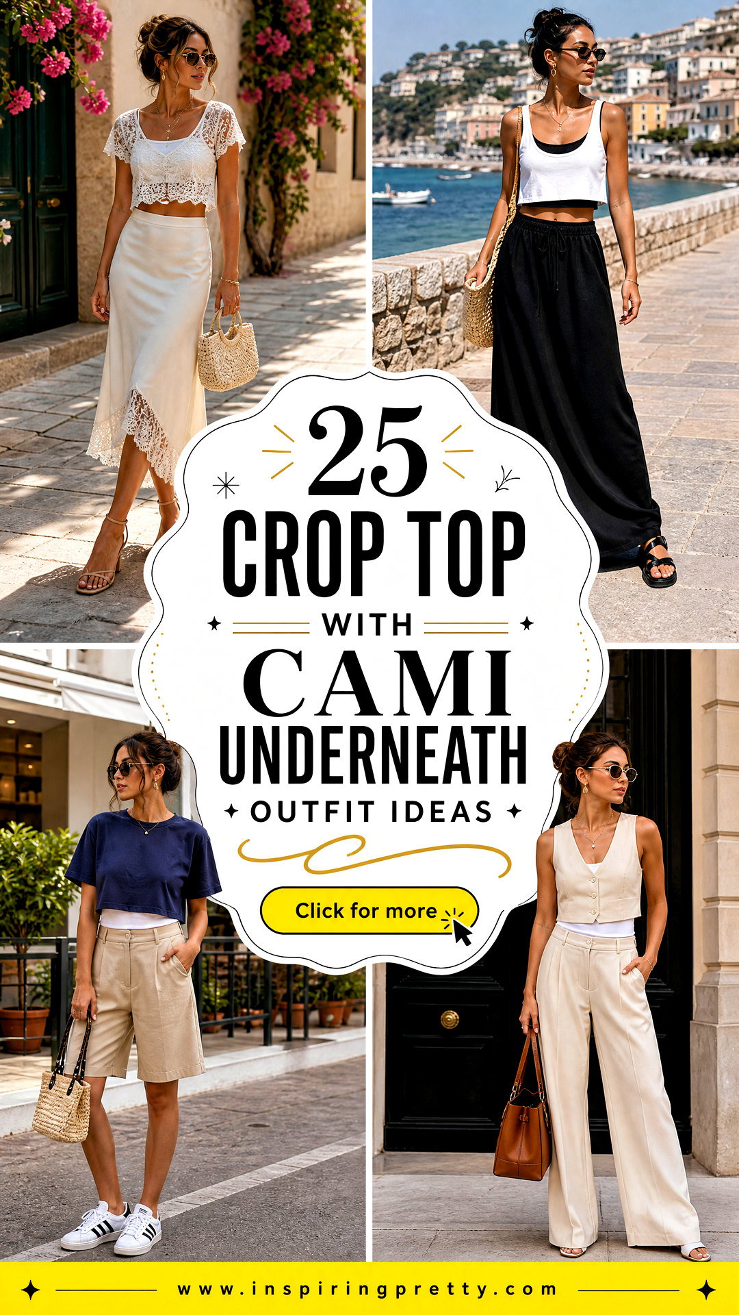 25 Crop Top With Cami Underneath Outfit Ideas for Summer - 25 Crop Top With Cami Underneath Outfit Ideas for Summer