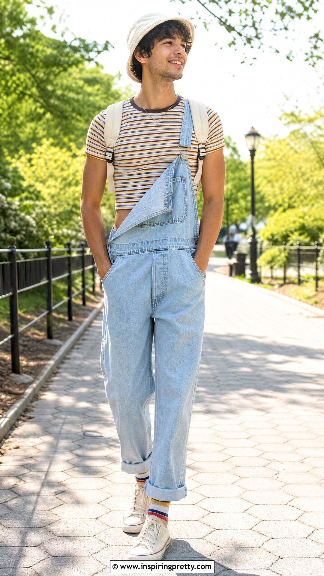 Crop Top With Denim Overalls - 25 man crop top aesthetic ideas