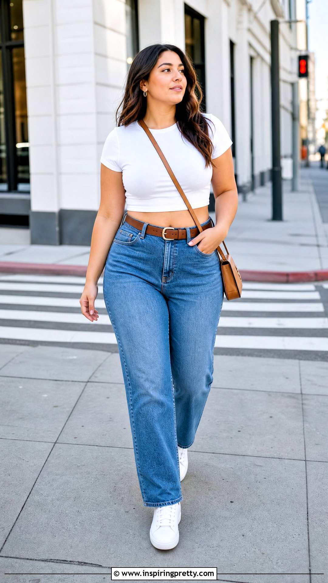 Crop Top With High Waisted Jeans - 25 wearing crop tops outfit ideas