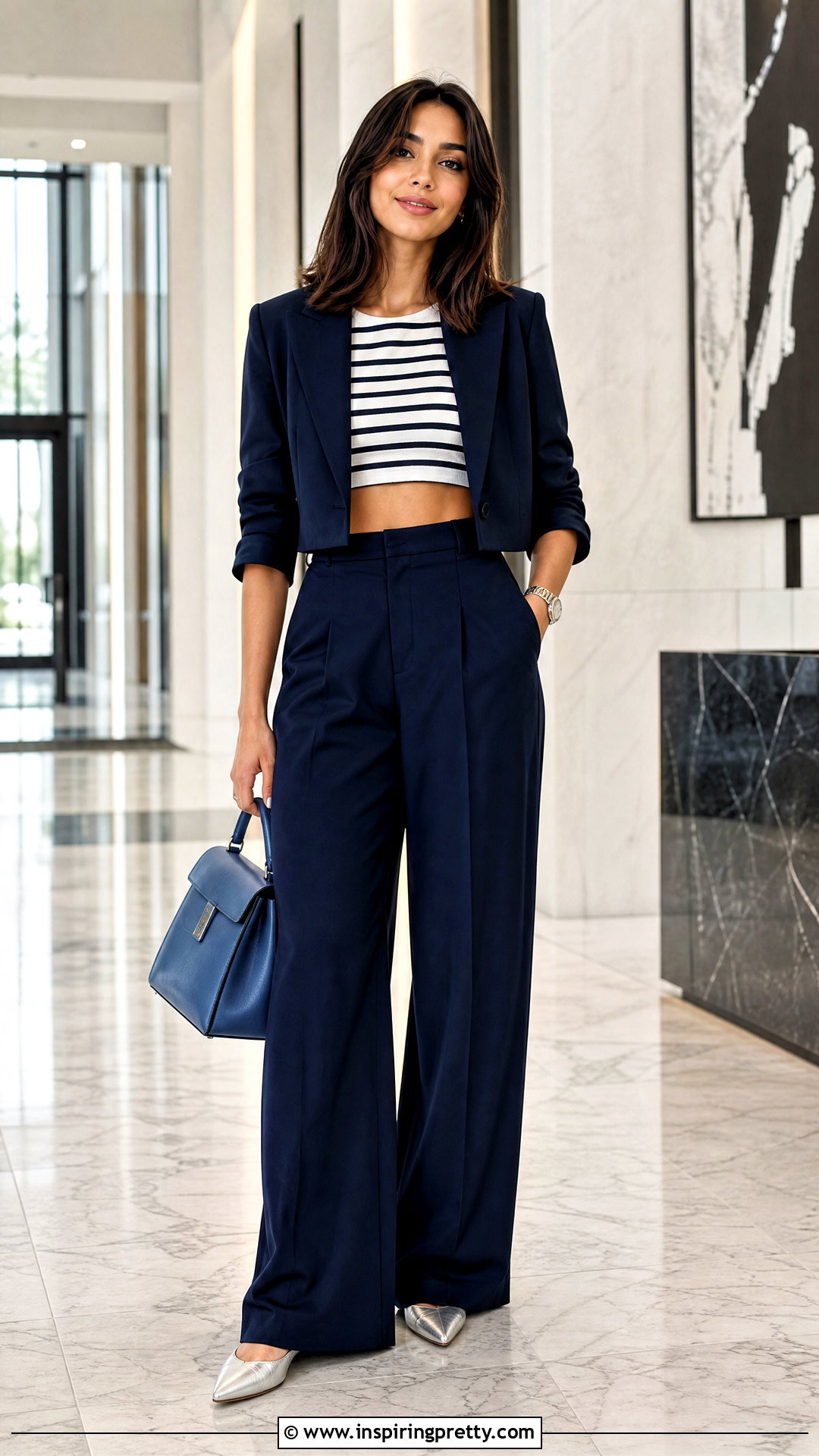 Crop Top With High Waisted Trousers - 20 1989 Crop Top outfit ideas