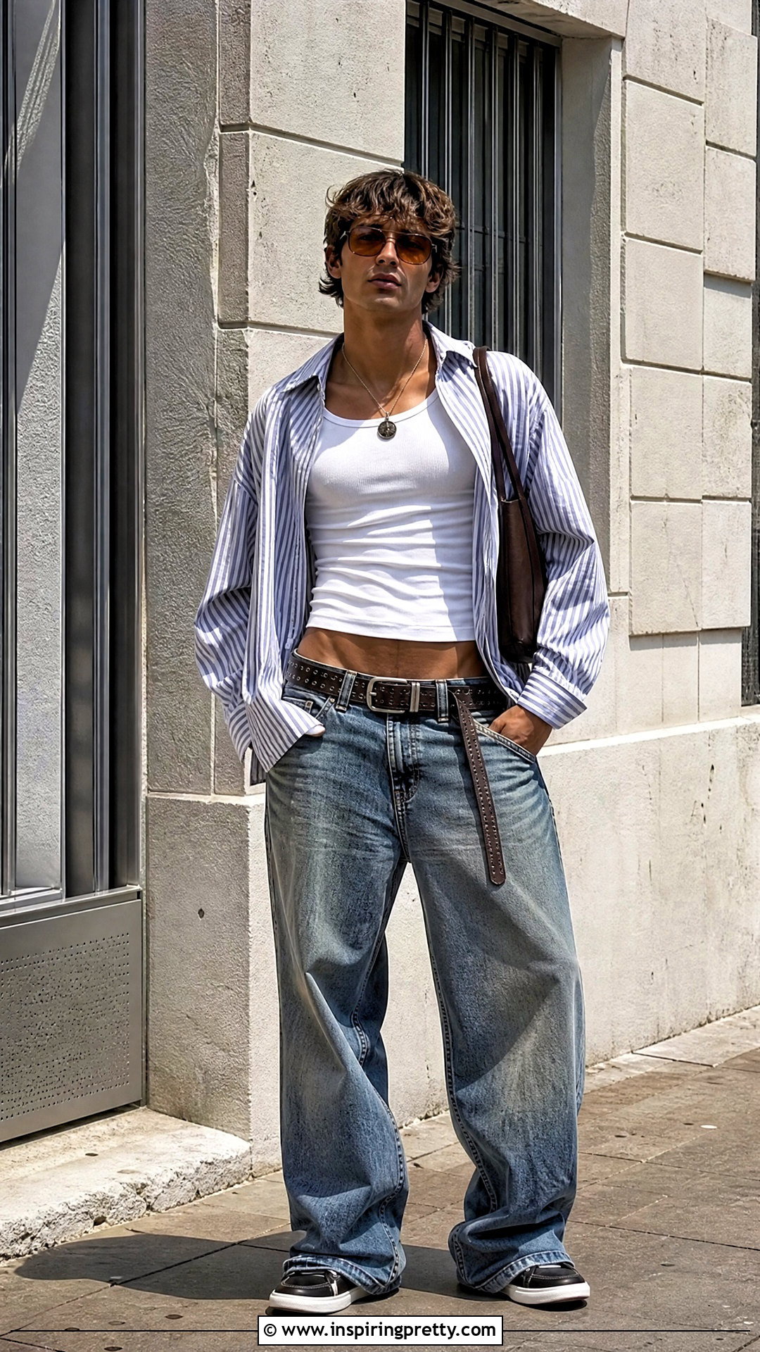 Crop Top With Low Rise Jeans - 25 man crop top aesthetic ideas