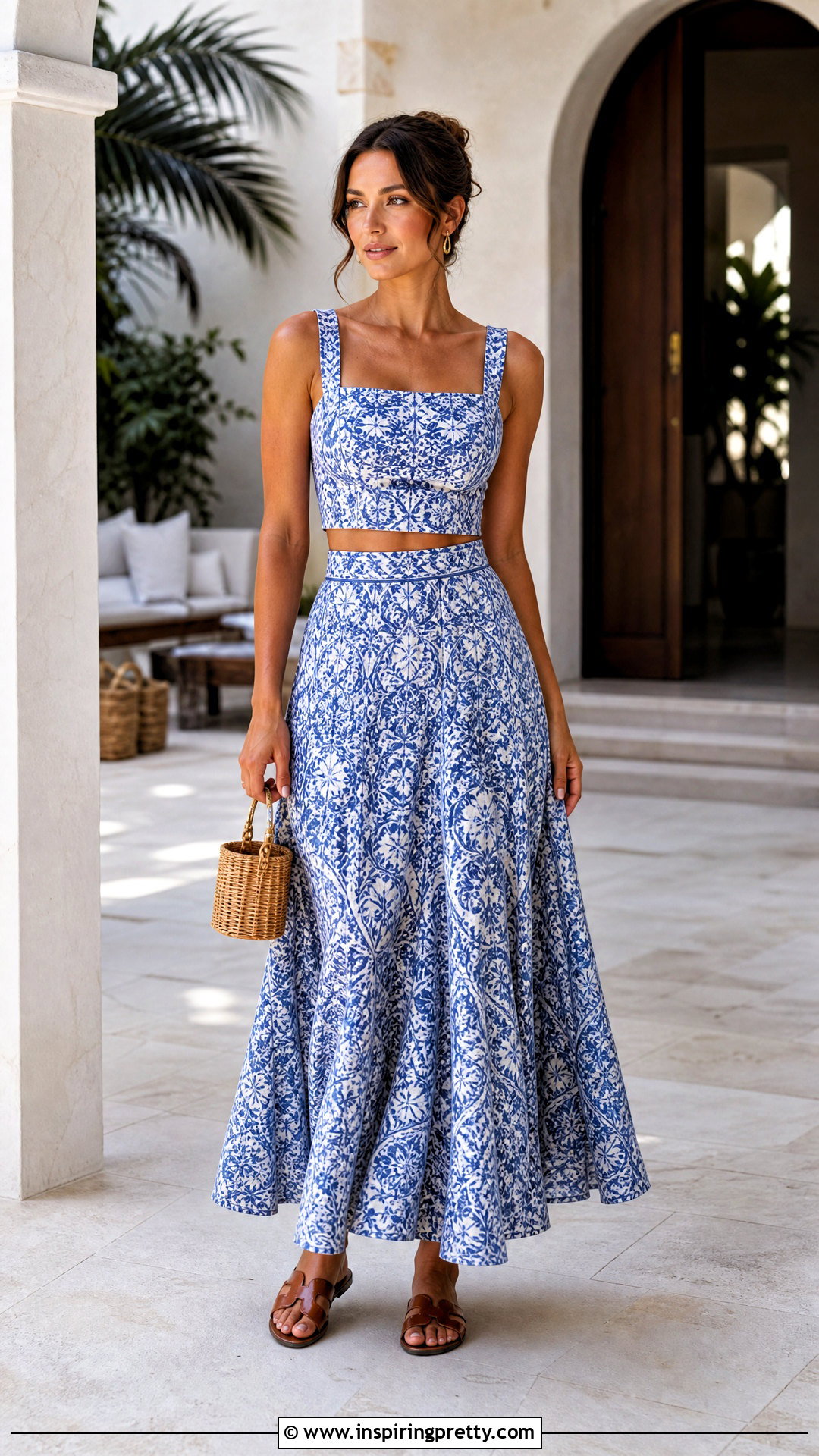 Crop Top With Matching Maxi Skirt - 50 outfits con crop tops