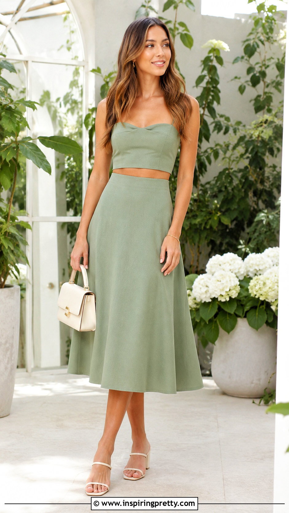 Crop Top With Matching Midi Skirt - 20 Crop Top Dress To Impress outfit ideas