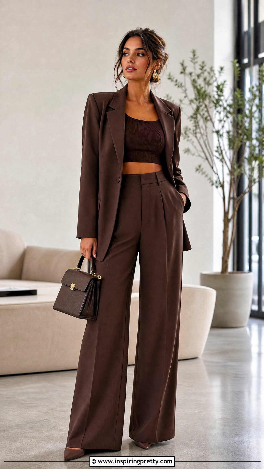 Crop Top With Monochrome Outfit - 50 crop tops outfit ideas