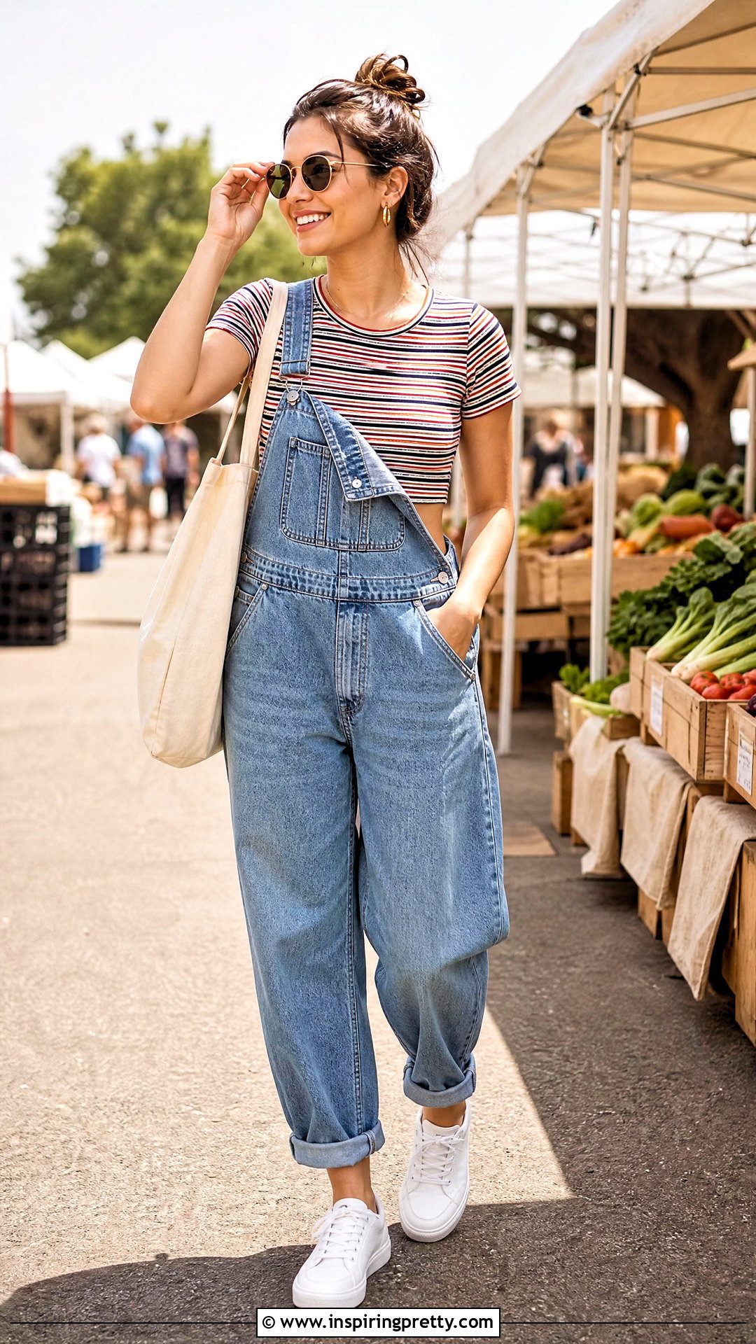 Crop Top With Overalls - 25 wearing crop tops outfit ideas