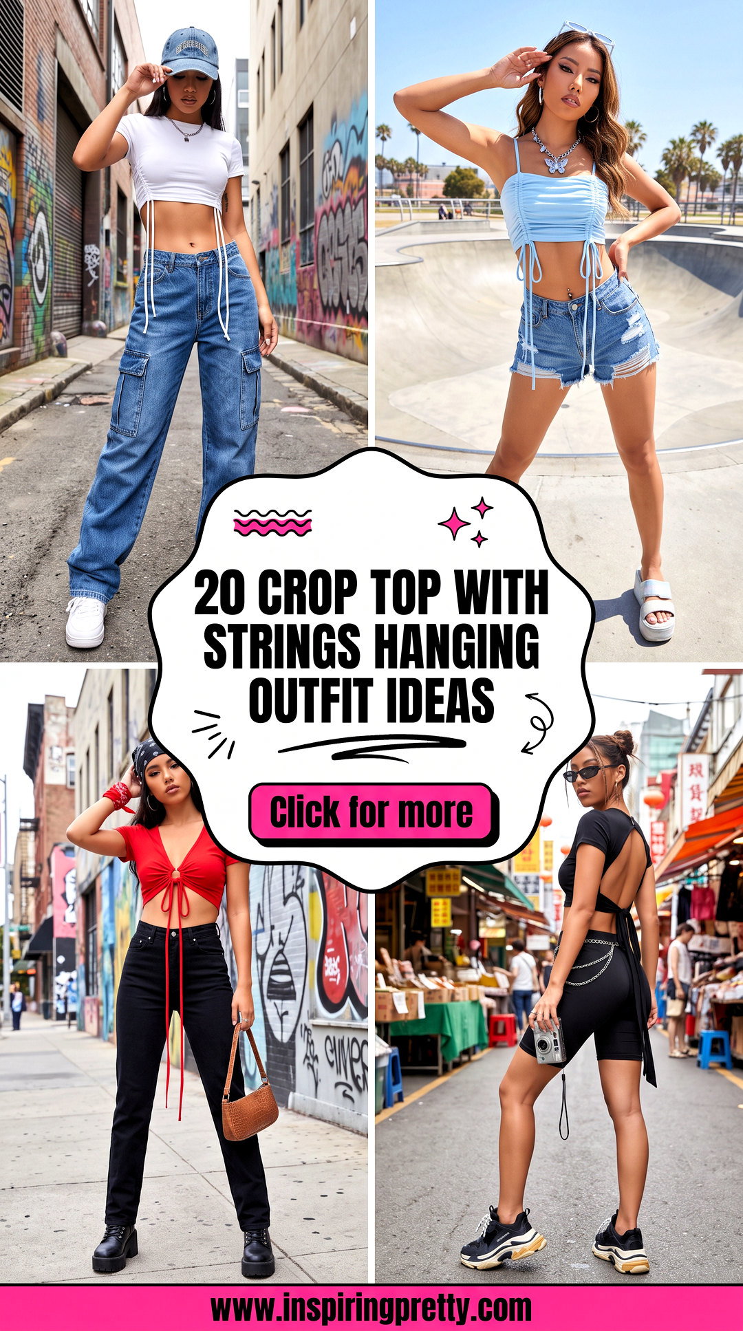 20 Crop Top With Strings Hanging Outfit Ideas for Y2K Style - 20 Crop Top With Strings Hanging Outfit Ideas for Y2K Style