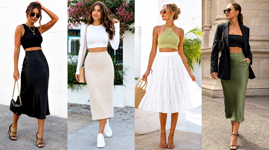 20 Crop Top and Midi Skirt Outfit Ideas: Polished Looks to Try