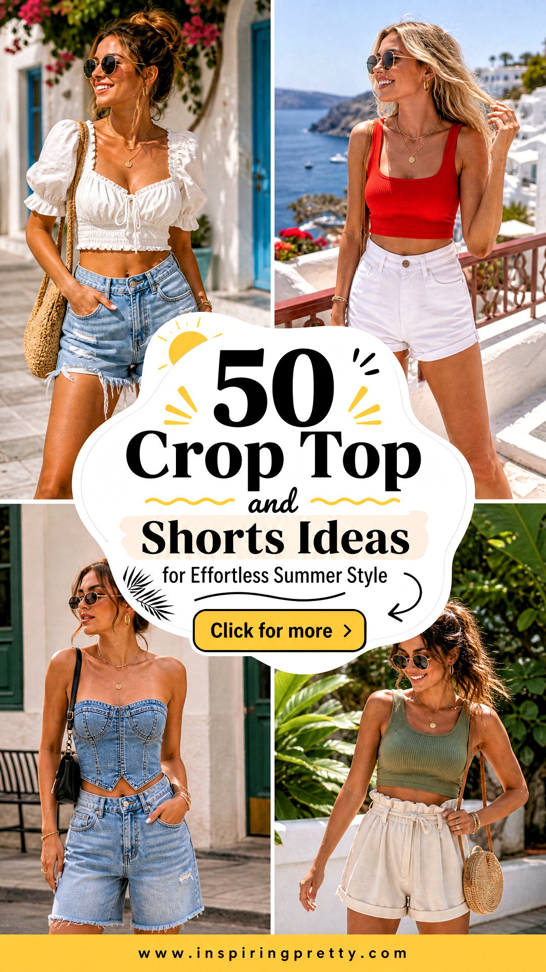 50 Crop Top and Shorts Ideas for Effortless Summer Style - 50 Crop Top and Shorts Ideas for Effortless Summer Style