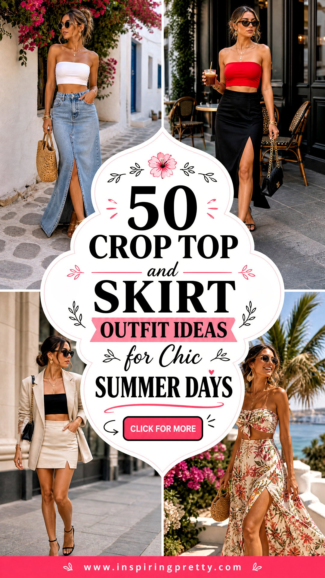 50 Crop Top and Skirt Outfit Ideas for Chic Summer Days - 50 Crop Top and Skirt Outfit Ideas for Chic Summer Days