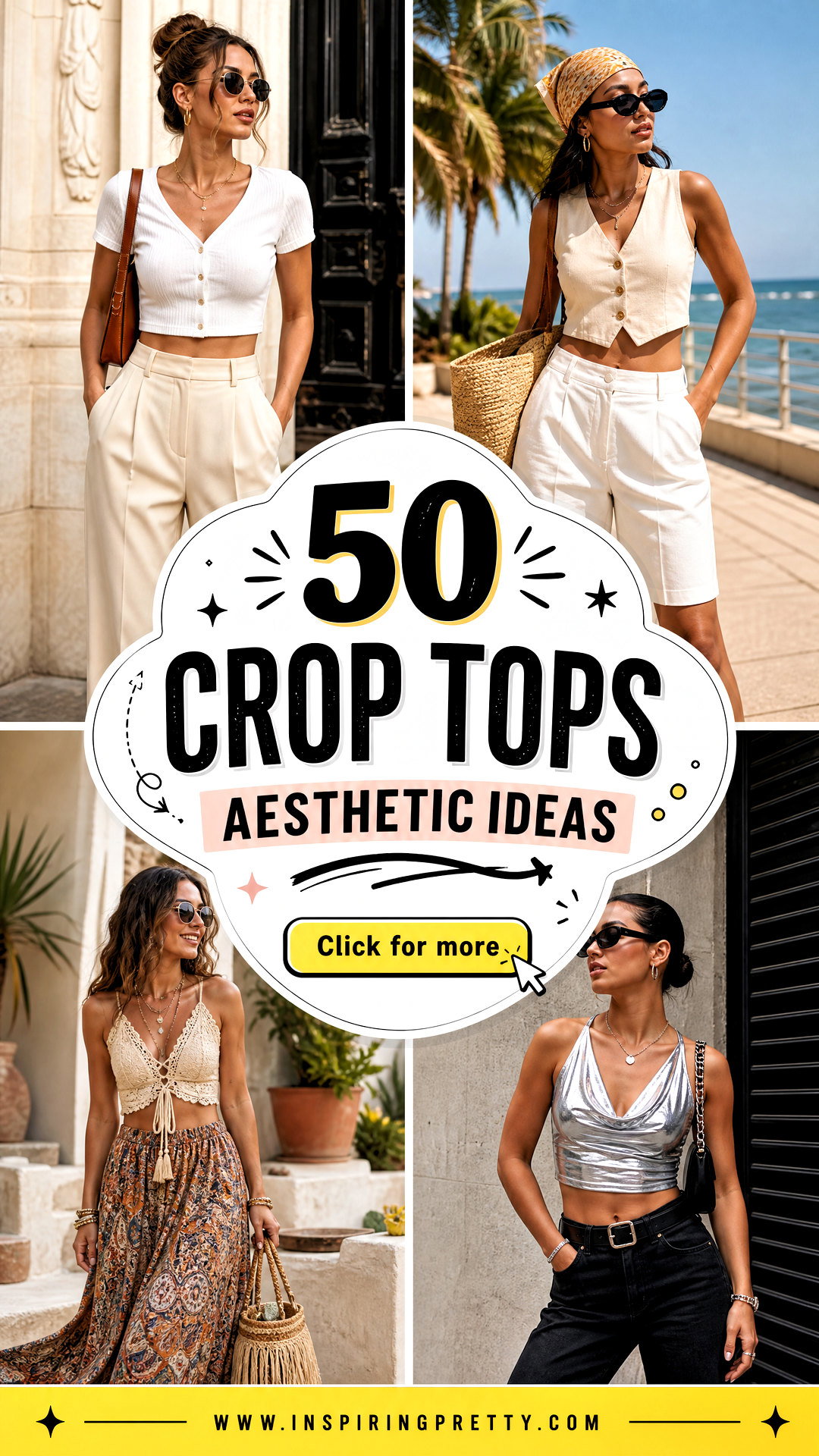 50 Crop Tops Aesthetic Ideas for Stylish Summer Outfits - 50 Crop Tops Aesthetic Ideas for Stylish Summer Outfits