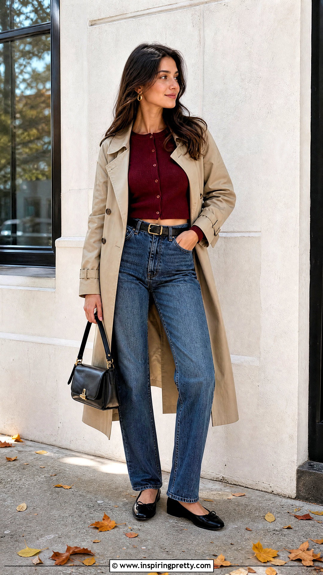 Cropped Cardigan Top With High Waisted Jeans - 20 Fall Fashion Knit Top outfit ideas