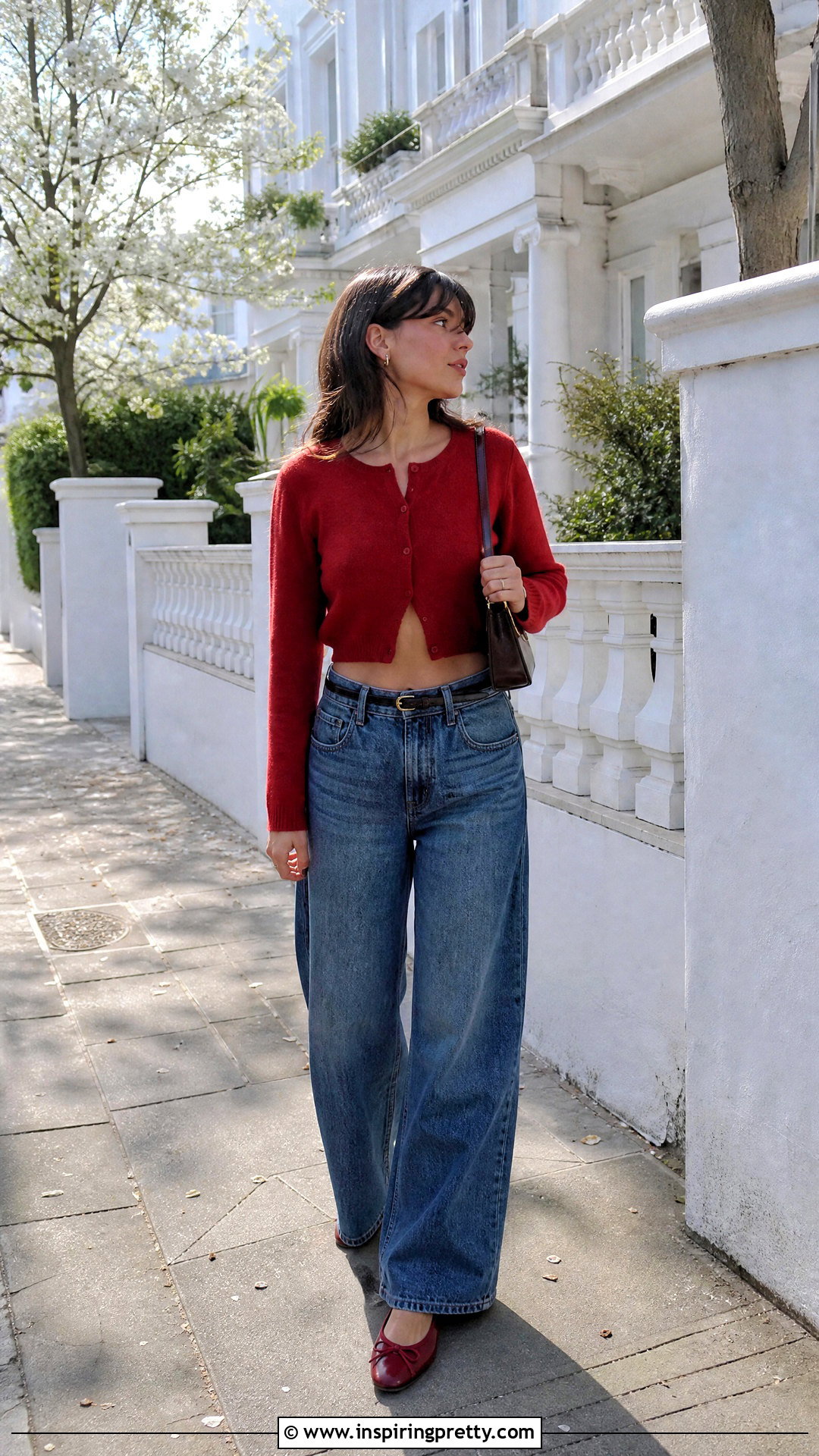 Cropped Cardigan With Wide Leg Jeans - 50 tops to wear with wide leg pants