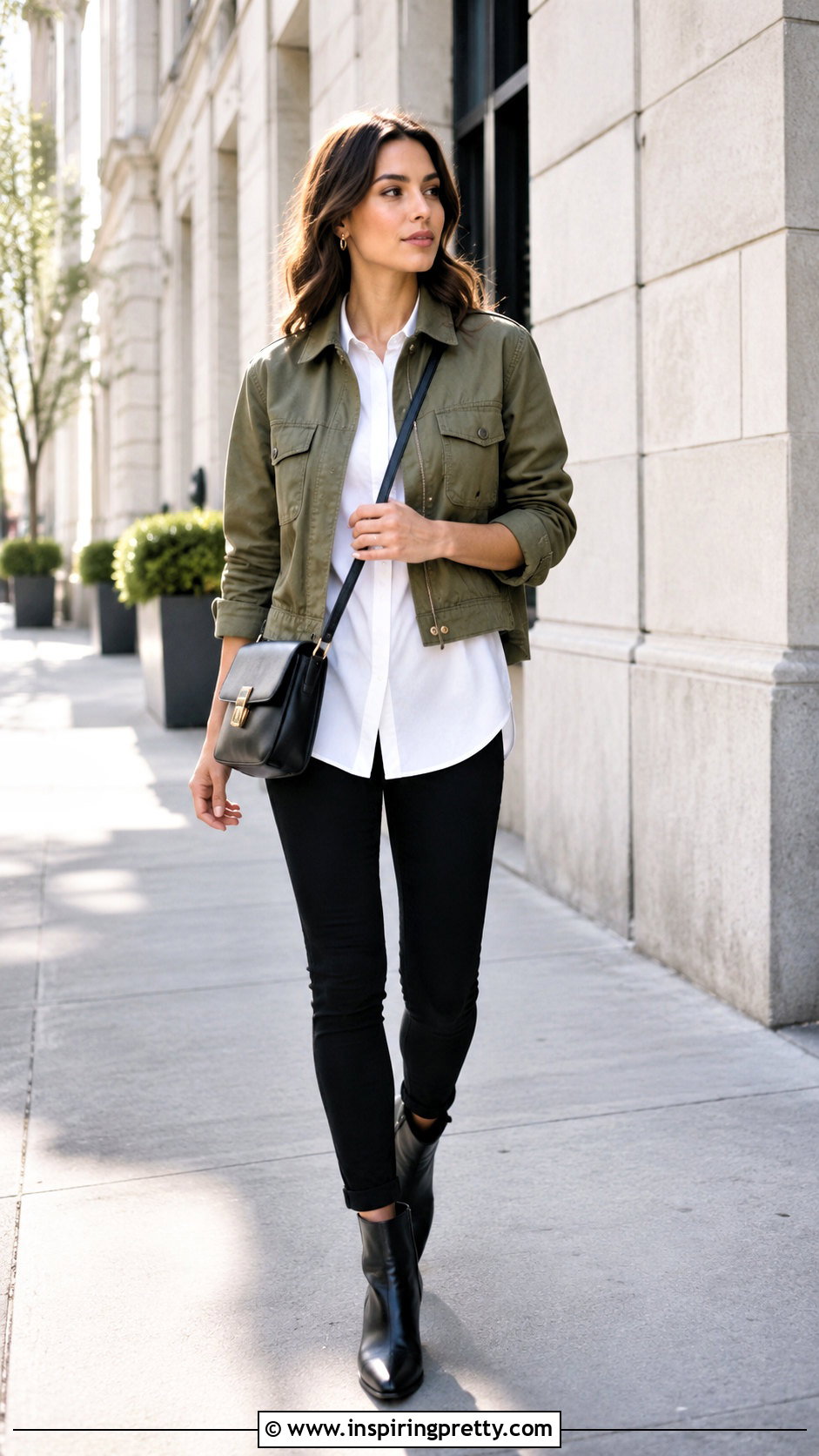 Cropped Jacket Over Longline Top Outfit - 20 layering ideas for tops