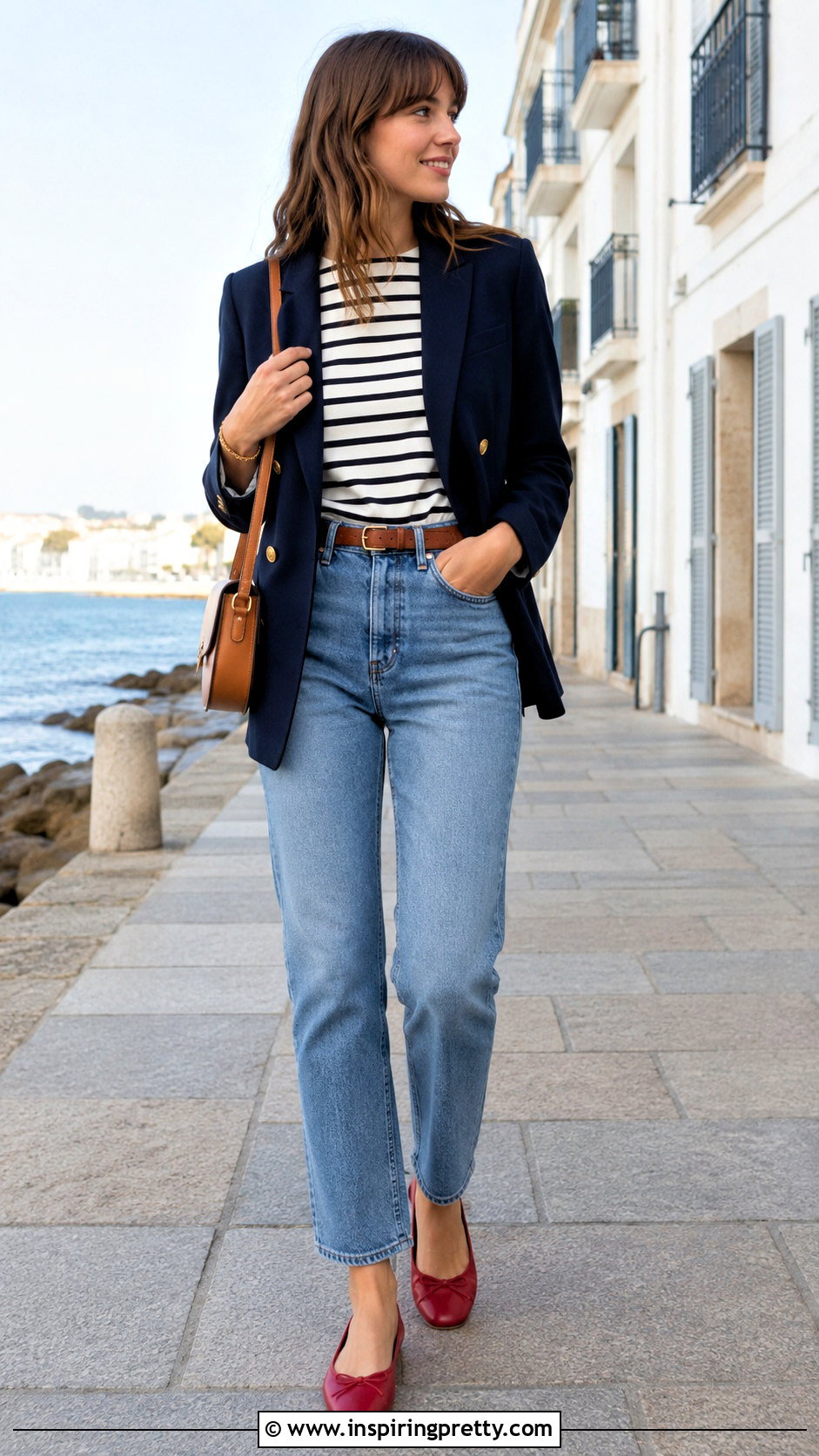 Cropped Jeans And Breton Stripe Top Outfit - 50 jeans and top