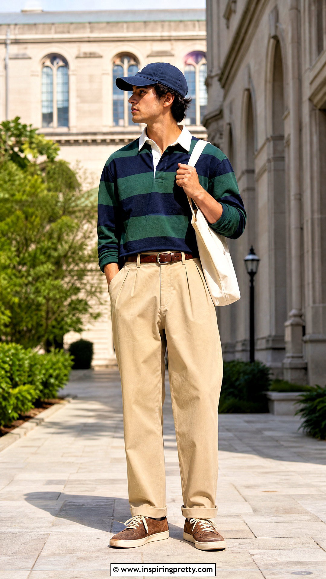 Cropped Rugby Shirt With Chinos - 50 male crop top outfits