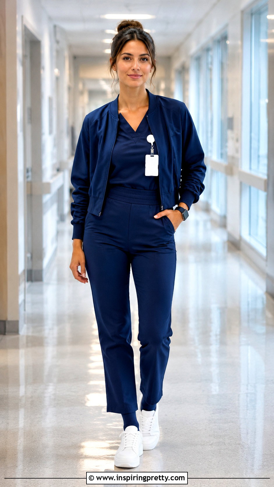 Cropped Scrub Jacket With Matching Scrub Set - 25 crop top scrubs