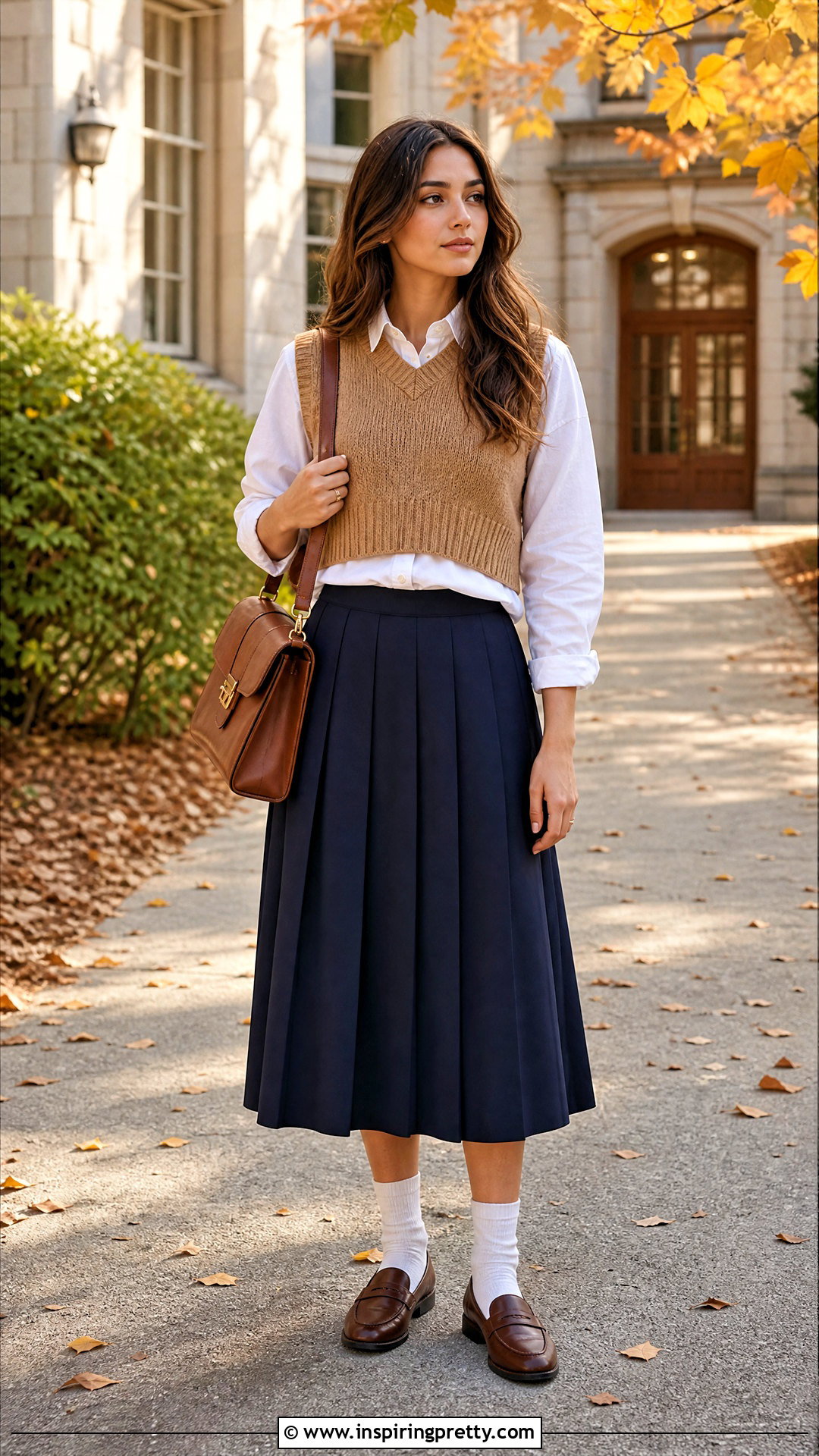 Cropped Sweater Vest With Shirt And Skirt - 50 crop top styles