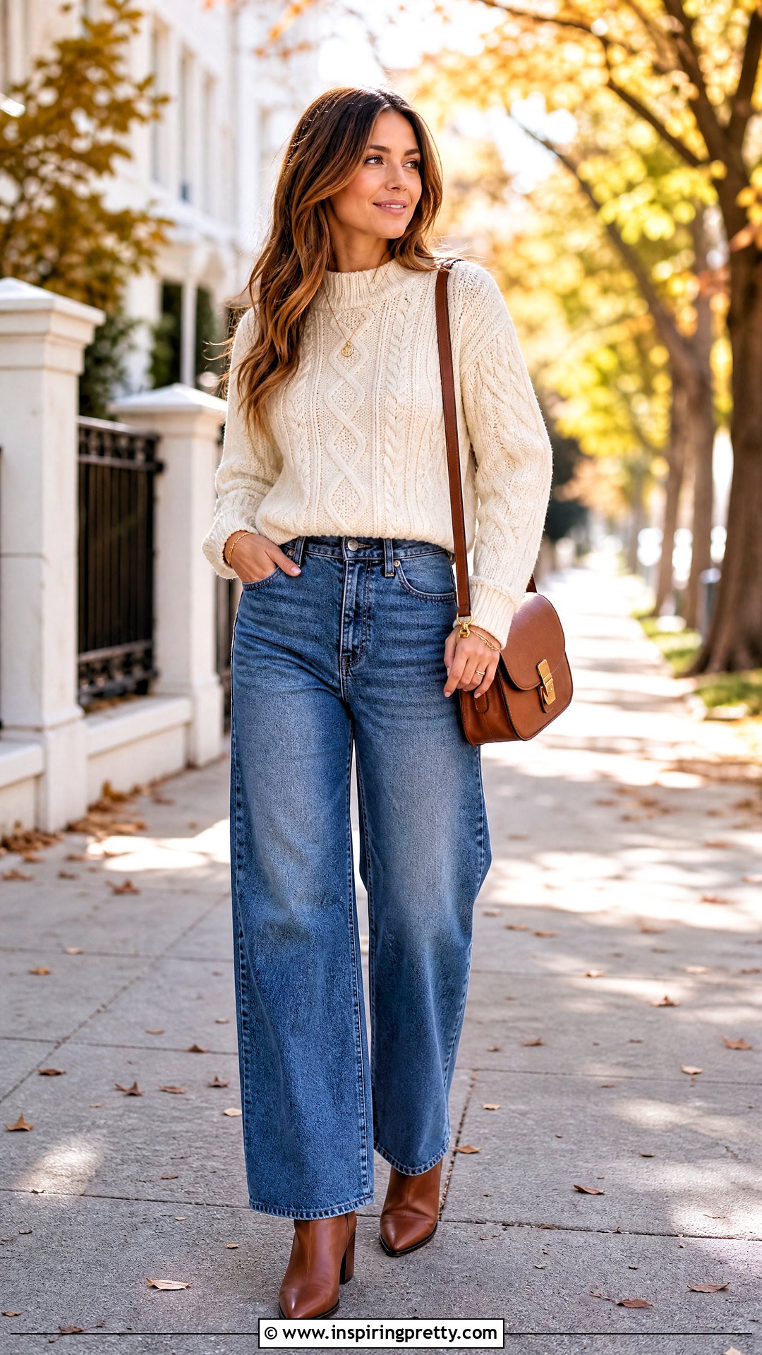 Cropped Sweater With Wide Leg Jeans - What Kind Of Tops To Wear With Wide Leg Jeans (25 Ways)