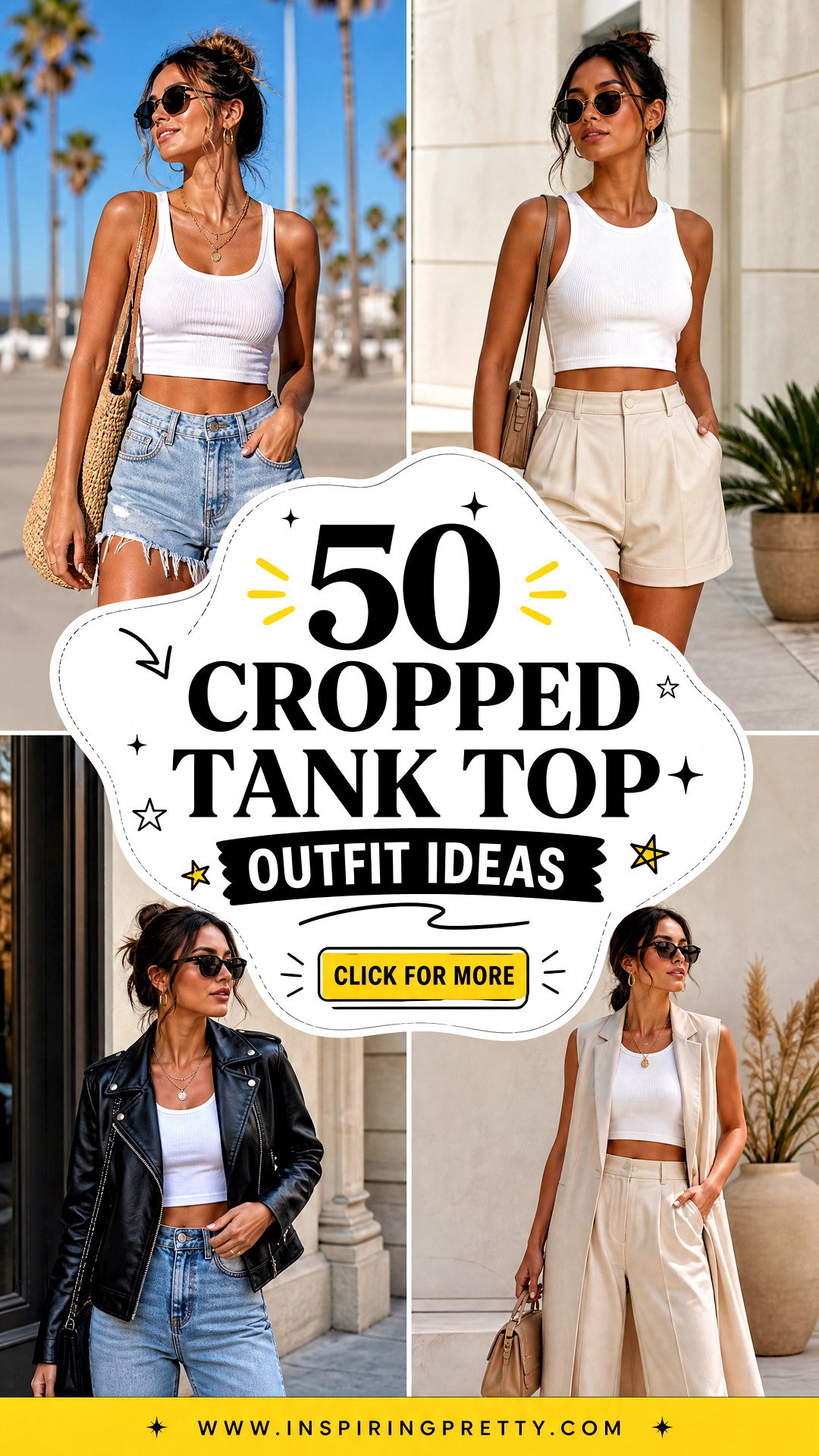 50 Cropped Tank Top Outfit Ideas for Breezy Summer Style - 50 Cropped Tank Top Outfit Ideas for Breezy Summer Style