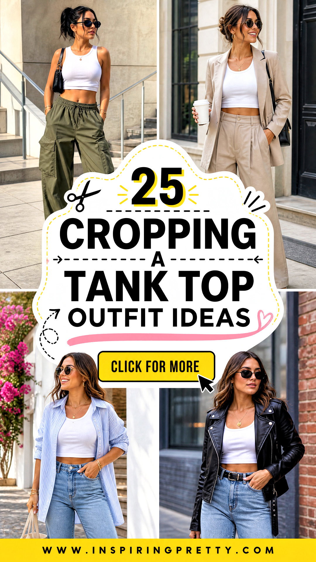 25 Cropping a Tank Top Outfit Ideas for Easy DIY Styles - 25 Cropping a Tank Top Outfit Ideas for Easy DIY Styles