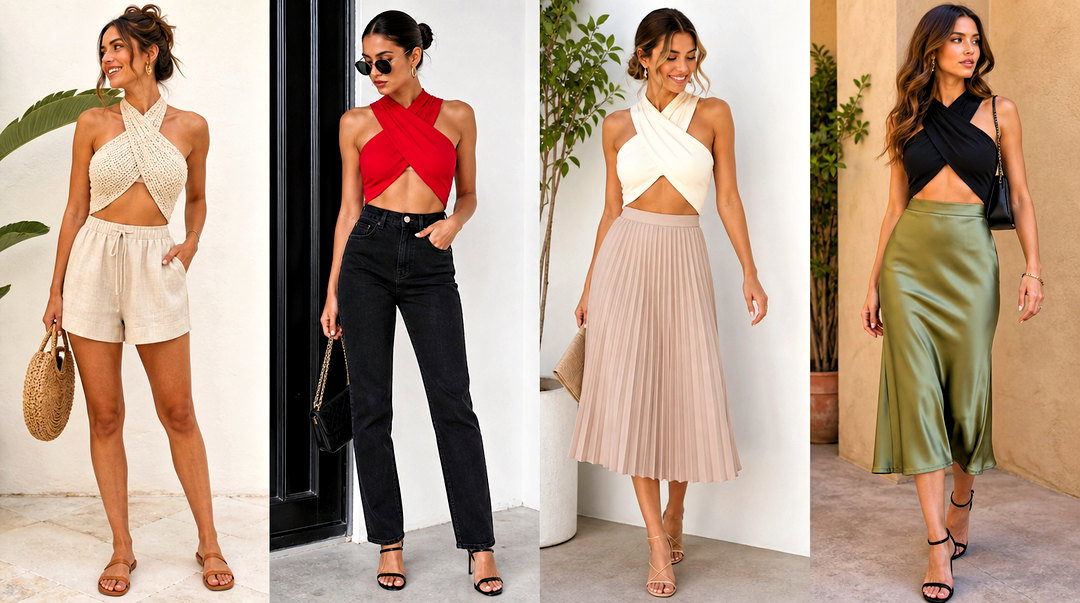 20 Cross Wrap Crop Top Outfit Ideas for Flattering Style