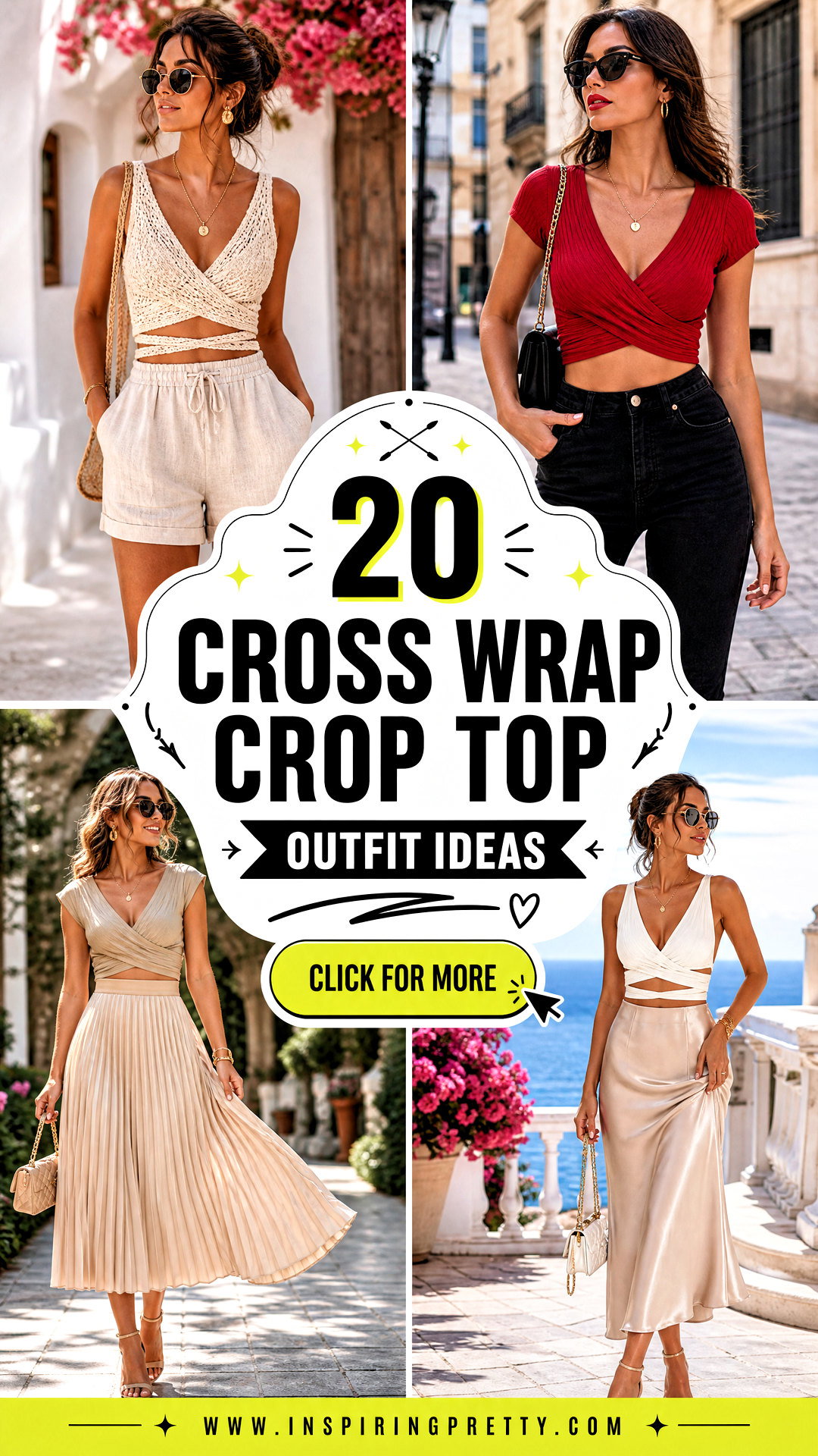 20 Cross Wrap Crop Top Outfit Ideas for Flattering Style - 20 Cross Wrap Crop Top Outfit Ideas for Flattering Style