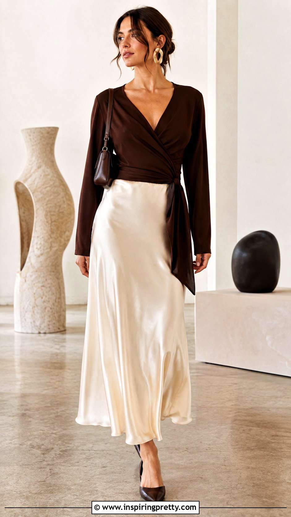 Crossover Wrap Top With Slip Skirt - 25 Crossover Wrap Top outfit ideas