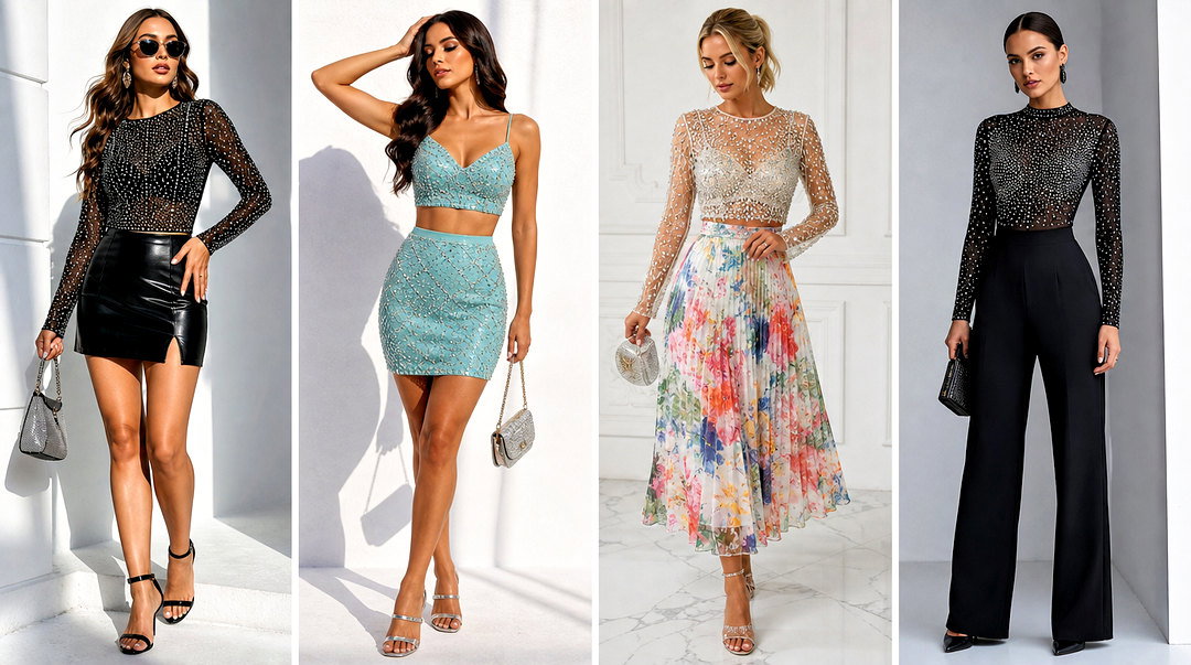 50 Crystal Top Outfit Ideas for Dazzling Party-Ready Style