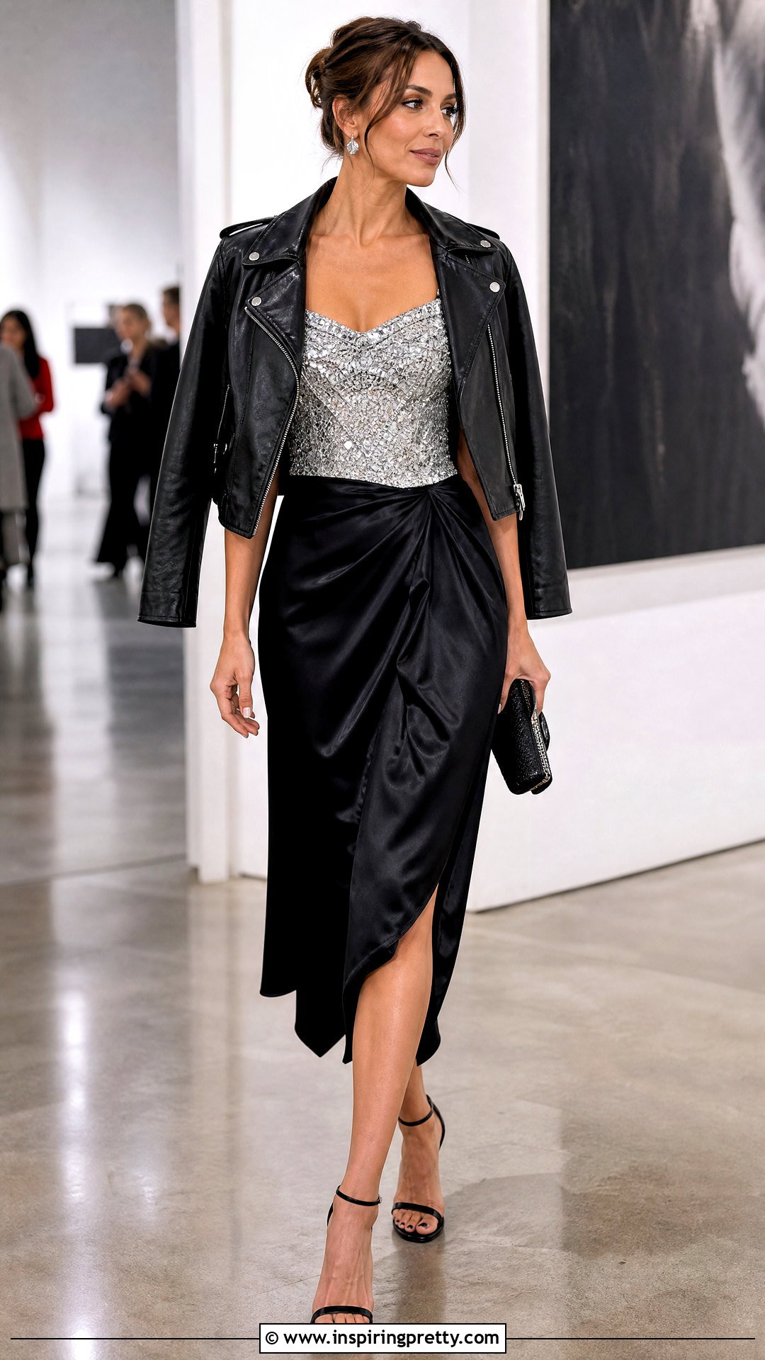 Crystal Top With Asymmetrical Skirt - 50 crystal top outfit ideas
