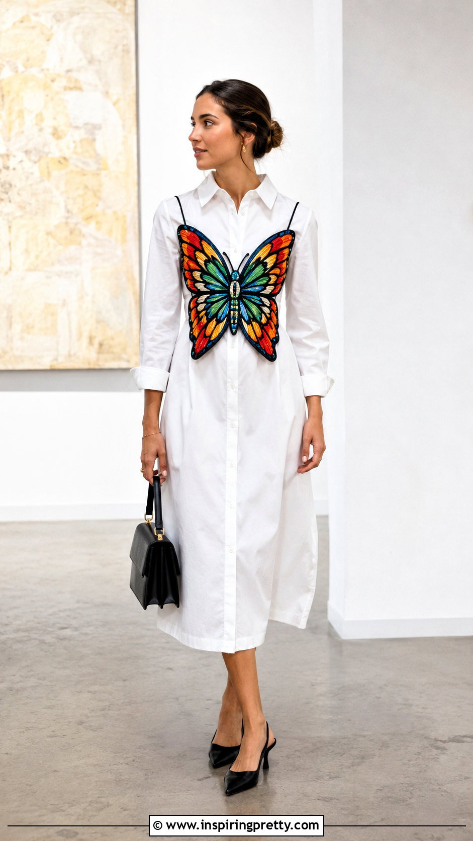 Cult Gaia Butterfly Top Over A White Shirt Dress - 25 cult gaia butterfly top outfit ideas