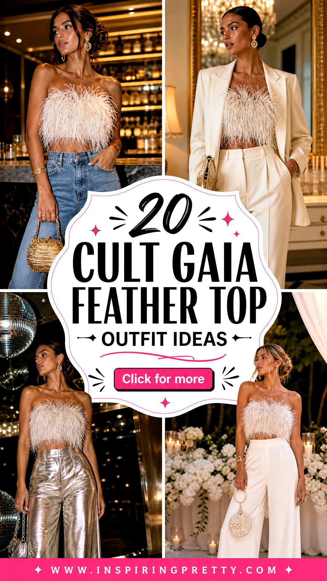 20 Cult Gaia Feather Top Outfit Ideas for Glam Party Looks - 20 Cult Gaia Feather Top Outfit Ideas for Glam Party Looks